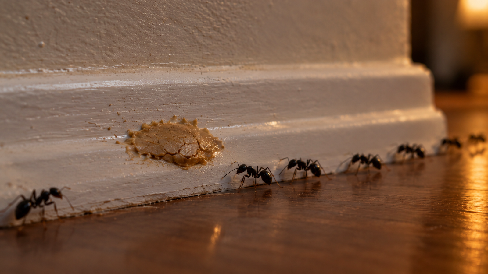 Ant Trail Along Baseboard